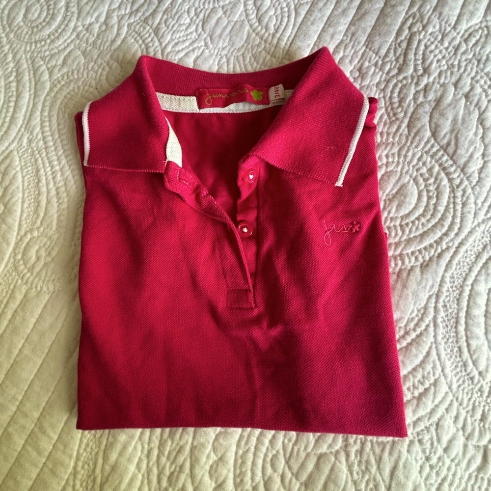 Kids' Classic Polo Shirt in Red - Picture 3 of 4